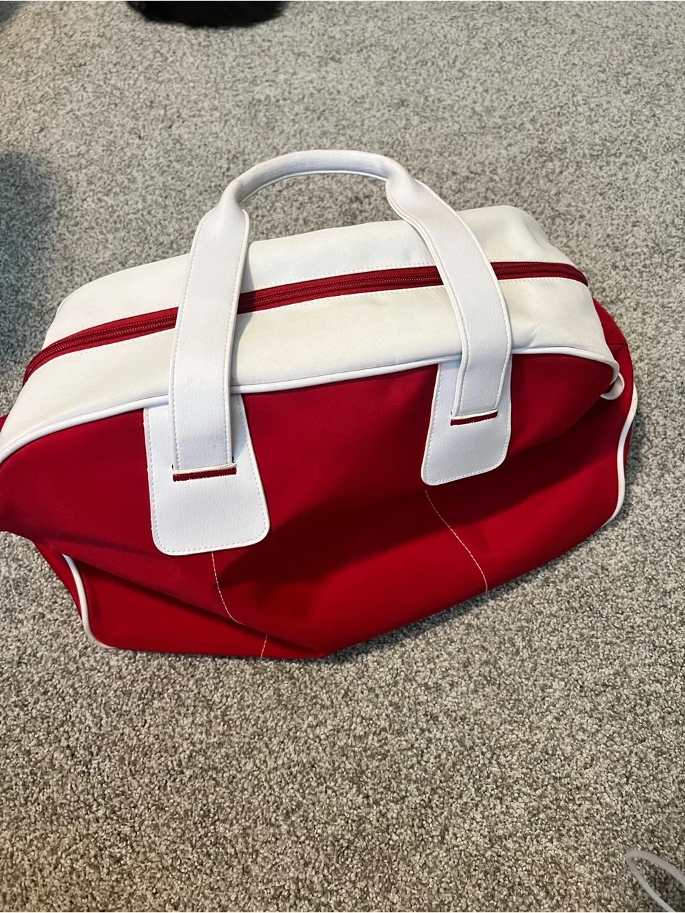 Estee Lauder Red and White Cosmetic Travel Bag